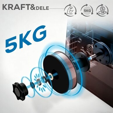 Inverterinis suvirinimo aparatas MIG FLUX MMA TIG Lift SYNERGIA 255A Kraft&Dele KD3434 10 Inverterinis suvirinimo aparatas MIG FLUX MMA TIG Lift SYNERGIA 255A Kraft&Dele KD3434 10