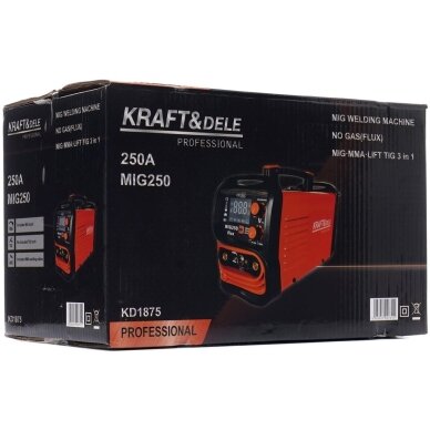 Inverterinis suvirinimo aparatas MIG MMA TIG 250A Kraftdele KD1875 22