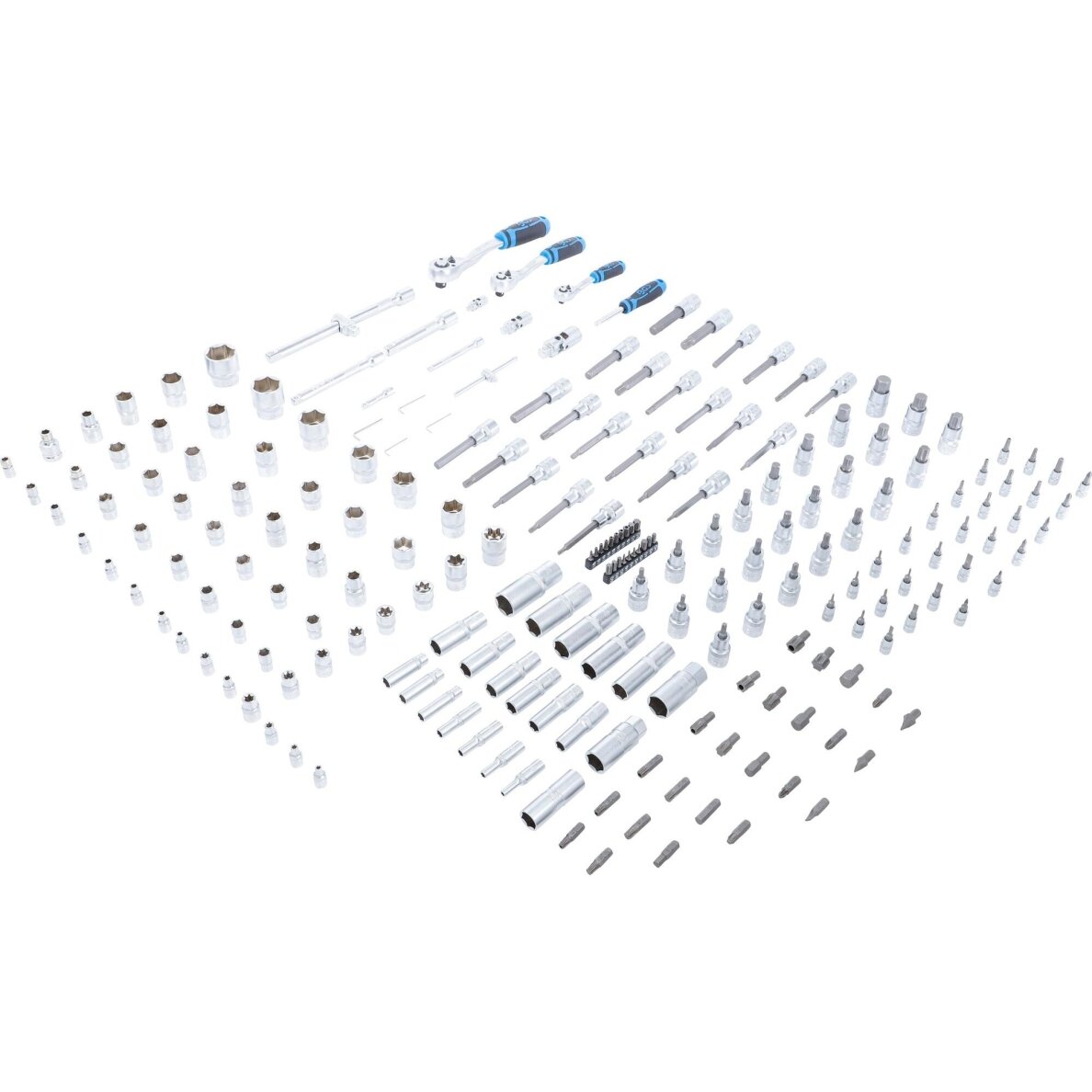 Įrankių dėklas XL: Galvučių rinkinys | 6.3 mm (1/4") / 10 mm (3/8") / 12,5 mm (1/2") | 216 vnt. (74434) BGS Technic 2