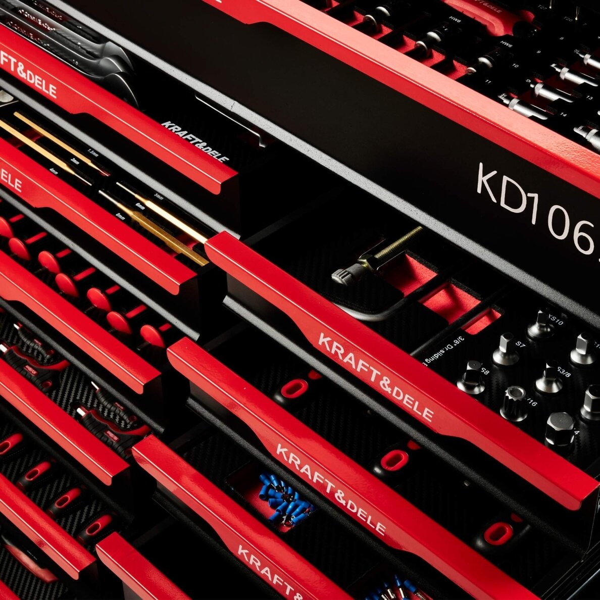Įrankių spintelė vežimėlis su 479 įrankiais Kraftdele 12