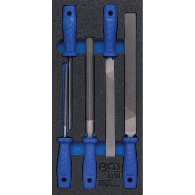 Įrankių dėklas 1/3: dildžių rinkinys metalui | 5 vnt. 150-250mm BGS