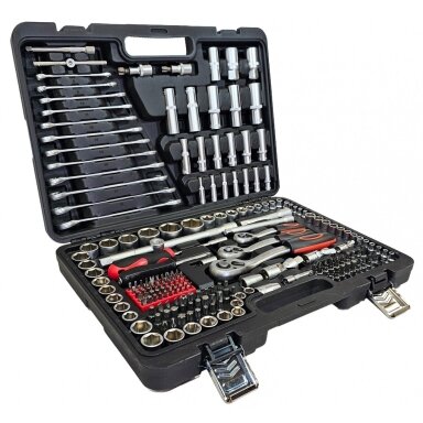 Įrankių rinkinys | Cr-V | 72z | 6.3 mm (1/4") / 10 mm (3/8") / 12,5 mm (1/2") | 216 vnt. ESSEN TOOLS