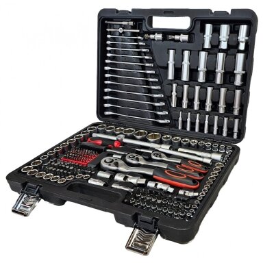 Įrankių rinkinys | Cr-V | 72z | 6.3 mm (1/4") / 10 mm (3/8") / 12,5 mm (1/2") | 216 vnt. ESSEN TOOLS