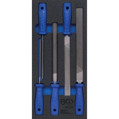Įrankių dėklas 1/3: dildžių rinkinys metalui | 5 vnt. 150-250mm BGS Įrankių dėklas 1/3: dildžių rinkinys metalui | 5 vnt. 150-250mm BGS