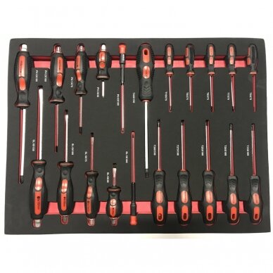 Įrankių spintelė ant ratukų 7 stalčiai 298 įrankiai 3
