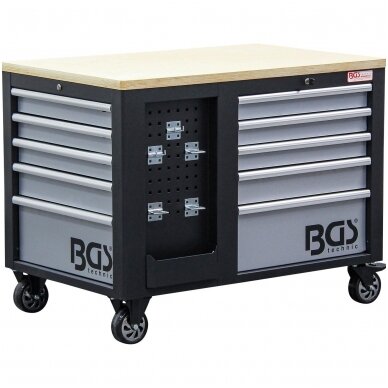 Įrankių vežimėlis 2x5 stalčiai + 1 spintelė (tuščia) BGS Įrankių vežimėlis 2x5 stalčiai + 1 spintelė (tuščia) BGS