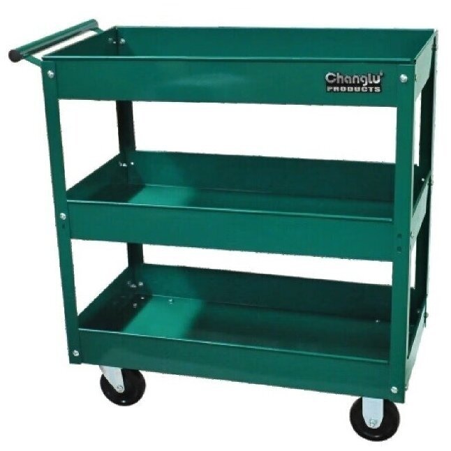 Įrankių vežimėlis ant ratukų, 3 lentynos