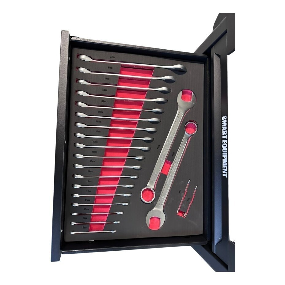 Įrankių spintelė su 136 įrankiais, 3 stalčiais 10