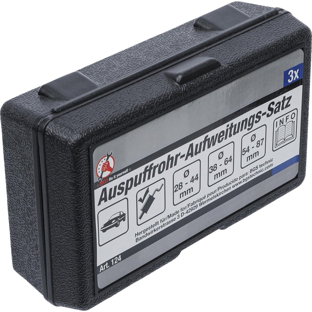 Išmetimo vamzdžių / duslintuvų plėtiklių komplektas | 3 vnt. BGS 6 Išmetimo vamzdžių / duslintuvų plėtiklių komplektas | 3 vnt. BGS 6