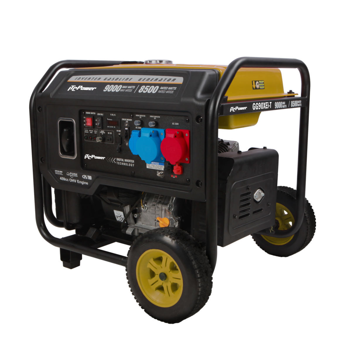 ITCPower GG90XEi-T trifazis inverterinis generatorius su el. starteriu ir ATS – 9,0 kW, 400/230V