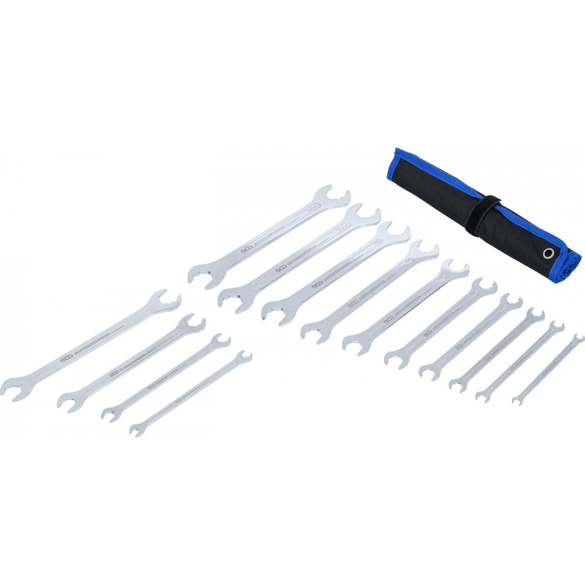 Itin plonų atvirų dvipusių raktų su terkšlės mechanizmu rinkinys | 6–22 mm | 1/4"-3/4" | 14 vnt. BGS 1 Itin plonų atvirų dvipusių raktų su terkšlės mechanizmu rinkinys | 6–22 mm | 1/4"-3/4" | 14 vnt. BGS 1