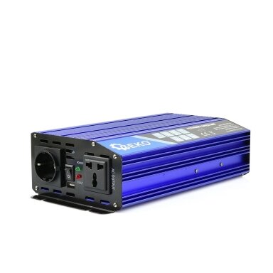 Įtampos keitiklis SINUS 12V/230V 1000/2000W GEKO G17014 Įtampos keitiklis SINUS 12V/230V 1000/2000W GEKO G17014