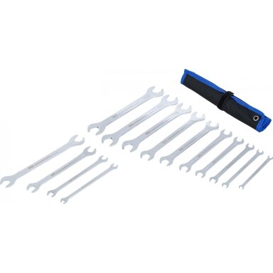 Itin plonų atvirų dvipusių raktų su terkšlės mechanizmu rinkinys | 6–22 mm | 1/4"-3/4" | 14 vnt. BGS Itin plonų atvirų dvipusių raktų su terkšlės mechanizmu rinkinys | 6–22 mm | 1/4"-3/4" | 14 vnt. BGS