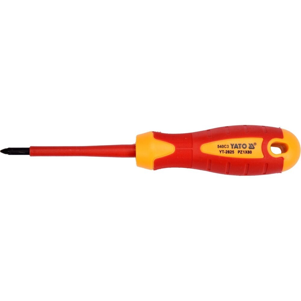 Izoliuotas atsuktuvas elektrikui | 1000V | PZ1x80 mm YATO 2 Izoliuotas atsuktuvas elektrikui | 1000V | PZ1x80 mm YATO 2
