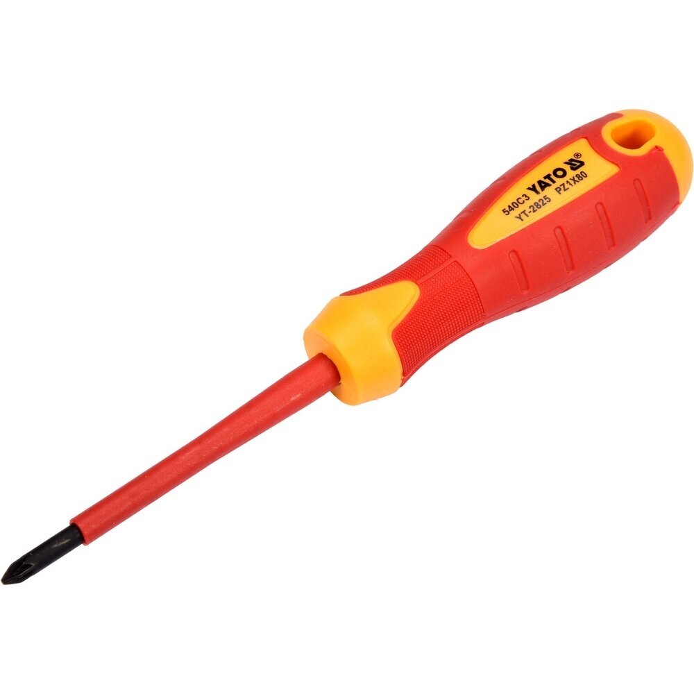 Izoliuotas atsuktuvas elektrikui | 1000V | PZ1x80 mm YATO Izoliuotas atsuktuvas elektrikui | 1000V | PZ1x80 mm YATO