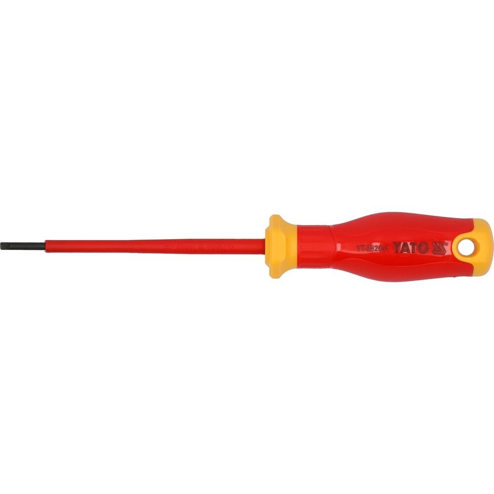 Izoliuotas atsuktuvas elektrikui | labai plonas | 1000V | 3,0X100 mm YATO Izoliuotas atsuktuvas elektrikui | labai plonas | 1000V | 3,0X100 mm YATO