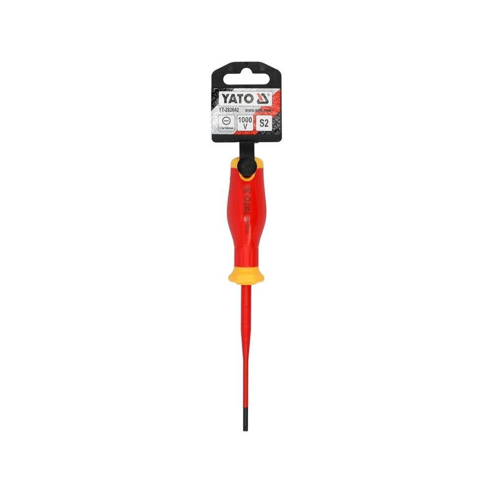 Izoliuotas atsuktuvas elektrikui | labai plonas | 1000V | 3,5X100 mm YATO 2