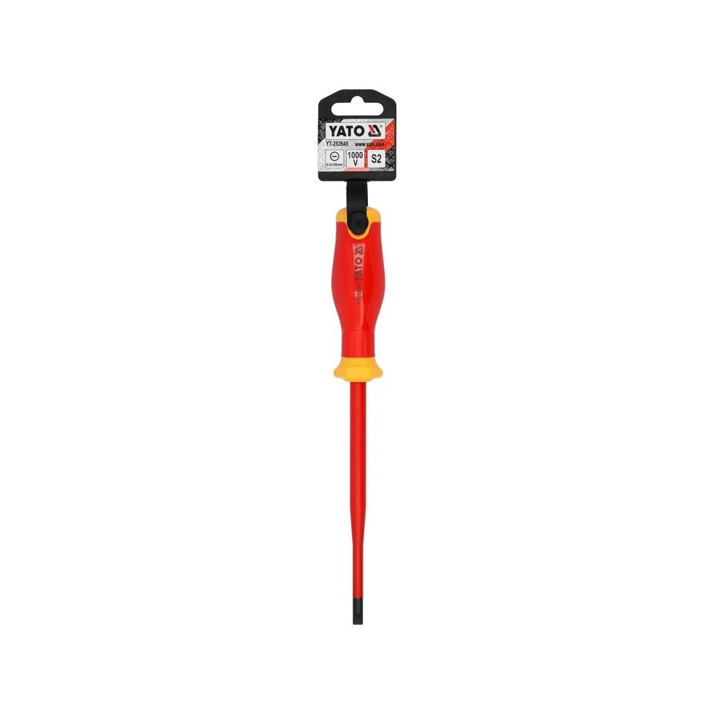 Izoliuotas atsuktuvas elektrikui | labai plonas | 1000V | 6,5X150 mm YATO 2 Izoliuotas atsuktuvas elektrikui | labai plonas | 1000V | 6,5X150 mm YATO 2