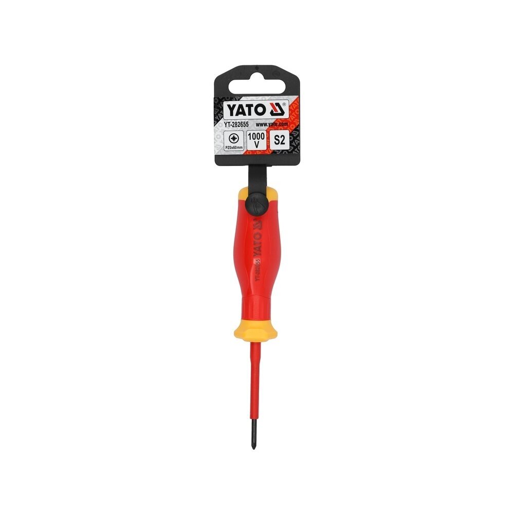 Izoliuotas atsuktuvas elektrikui | labai plonas | 1000V | PZ0X60 mm YATO 2 Izoliuotas atsuktuvas elektrikui | labai plonas | 1000V | PZ0X60 mm YATO 2