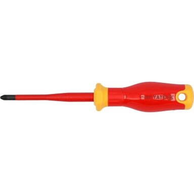 Izoliuotas atsuktuvas elektrikui | labai plonas | 1000V | PZ2X100 mm YATO Izoliuotas atsuktuvas elektrikui | labai plonas | 1000V | PZ2X100 mm YATO