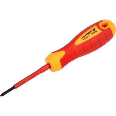 Izoliuotas atsuktuvas elektrikui | 1000V | PH0x60 mm YATO Izoliuotas atsuktuvas elektrikui | 1000V | PH0x60 mm YATO