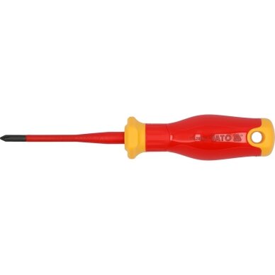 Izoliuotas atsuktuvas elektrikui | labai plonas | 1000V | PH1X80 mm YATO Izoliuotas atsuktuvas elektrikui | labai plonas | 1000V | PH1X80 mm YATO