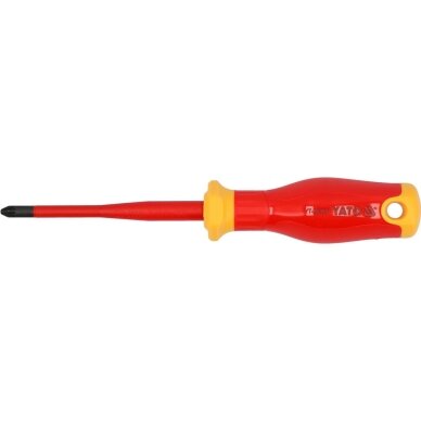 Izoliuotas atsuktuvas elektrikui | labai plonas | 1000V | PZ2X100 mm YATO 1 Izoliuotas atsuktuvas elektrikui | labai plonas | 1000V | PZ2X100 mm YATO 1