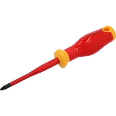 Izoliuotas atsuktuvas elektrikui | labai plonas | 1000V | PZ2X100 mm YATO Izoliuotas atsuktuvas elektrikui | labai plonas | 1000V | PZ2X100 mm YATO