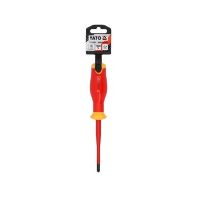 Izoliuotas atsuktuvas elektrikui | labai plonas | 1000V | SL/PZ2X100 mm YATO 2 Izoliuotas atsuktuvas elektrikui | labai plonas | 1000V | SL/PZ2X100 mm YATO 2