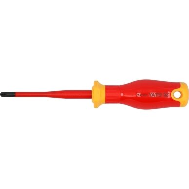 Izoliuotas atsuktuvas elektrikui | labai plonas | 1000V | SL/PZ2X100 mm YATO Izoliuotas atsuktuvas elektrikui | labai plonas | 1000V | SL/PZ2X100 mm YATO