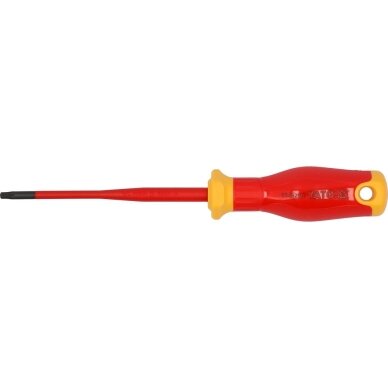 Izoliuotas atsuktuvas elektrikui | labai plonas | 1000V | T15X100 mm YATO Izoliuotas atsuktuvas elektrikui | labai plonas | 1000V | T15X100 mm YATO