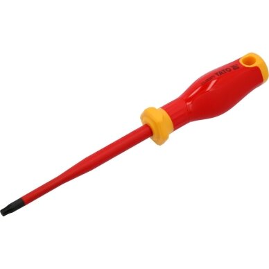 Izoliuotas atsuktuvas elektrikui | labai plonas | 1000V | T30X125 mm YATO 1 Izoliuotas atsuktuvas elektrikui | labai plonas | 1000V | T30X125 mm YATO 1