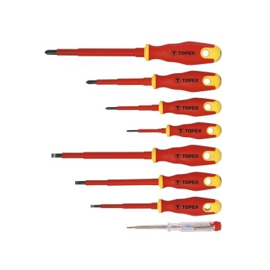 Izoliuoti atsuktuvai elektrikams 8vnt. 1000V Izoliuoti atsuktuvai elektrikams 8vnt. 1000V