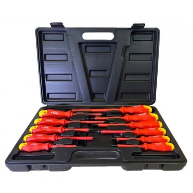 Izoliuotų atsuktuvų rinkinys elektrikui | 11 vnt. ESSEN TOOLS Izoliuotų atsuktuvų rinkinys elektrikui | 11 vnt. ESSEN TOOLS