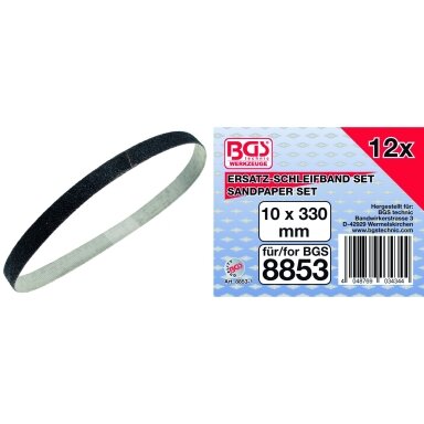Juosta šlifuokliui 10 mm x 330 mm, 12 vnt. Juosta šlifuokliui 10 mm x 330 mm, 12 vnt.