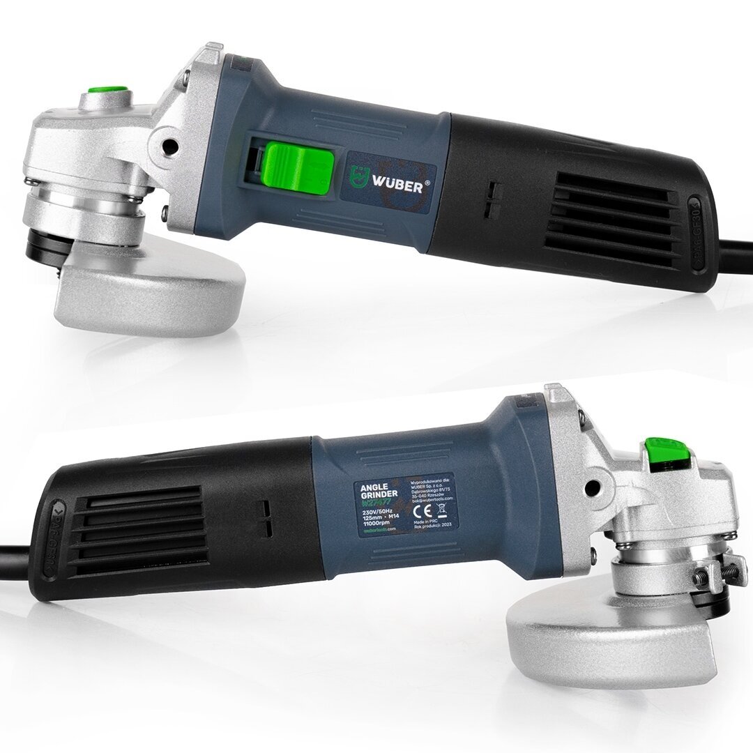 Kampinis šlifuoklis 125mm 1600W Wuber W27477 (+10 pjovimų diskų) 10 Kampinis šlifuoklis 125mm 1600W Wuber W27477 (+10 pjovimų diskų) 10