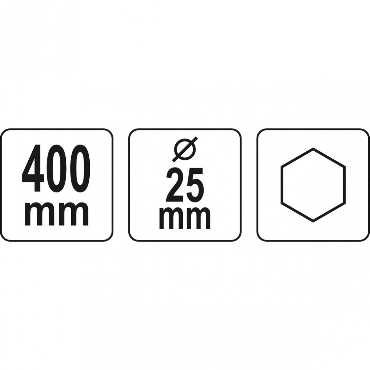 Kaltas įžeminimo strypams 25mm HEX YATO YT-47197 2