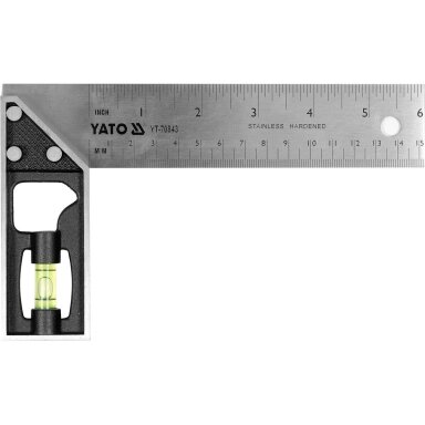 Kampainis su gulsčiuku | Nerūdijantis plienas | 150 mm YATO Kampainis su gulsčiuku | Nerūdijantis plienas | 150 mm YATO