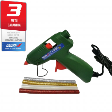 Karštų klijų pistoletas mini 8mm su klijų lazdelėmis DEDRA DED7550 Karštų klijų pistoletas mini 8mm su klijų lazdelėmis DEDRA DED7550