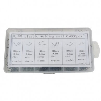 Kabės plastiko remontui 600vnt. 1 Kabės plastiko remontui 600vnt. 1