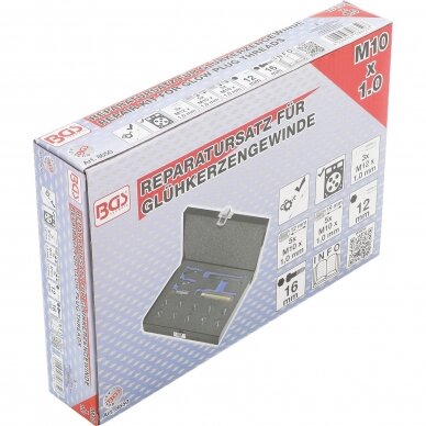 Kaitinimo žvakės sriegio remonto komplektas M10 x 1.0 4 Kaitinimo žvakės sriegio remonto komplektas M10 x 1.0 4