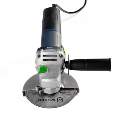 Kampinis šlifuoklis 125mm 1600W Wuber W27477 (+10 pjovimų diskų) 9 Kampinis šlifuoklis 125mm 1600W Wuber W27477 (+10 pjovimų diskų) 9