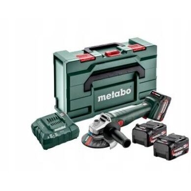 Kampinis šlifuoklis 18V, 2x4,0Ah Metabo W 18 LTX 125 Q 2 Kampinis šlifuoklis 18V, 2x4,0Ah Metabo W 18 LTX 125 Q 2