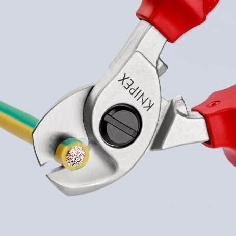 Kabelio kirpimo žirklės elektrikui VDE 165mm KNIPEX 2 Kabelio kirpimo žirklės elektrikui VDE 165mm KNIPEX 2