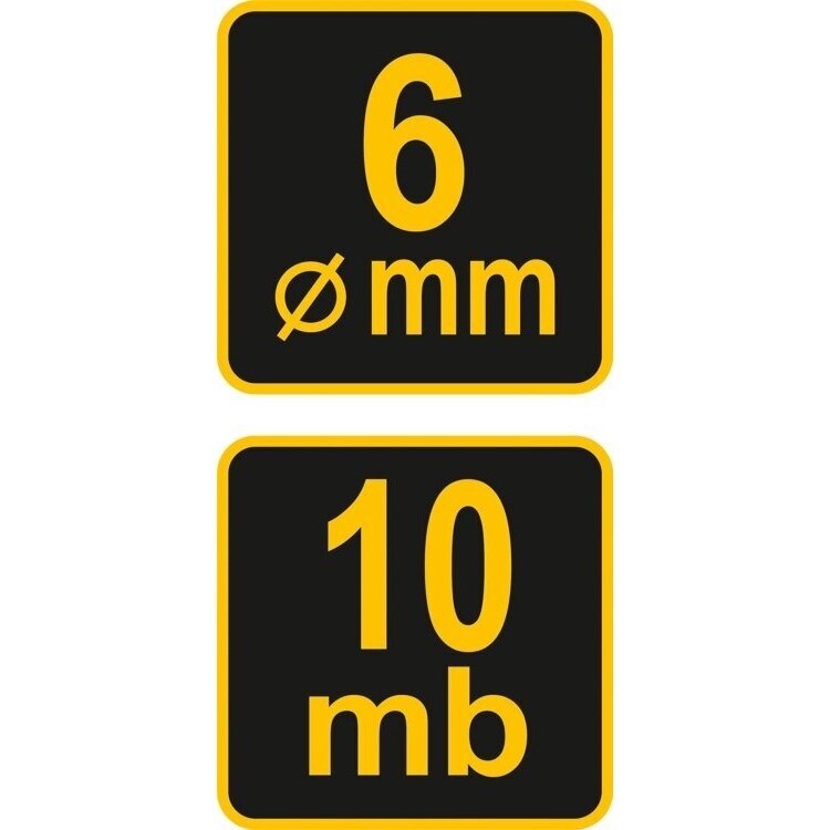 Kaminkrečio pinta virvė 6 mm x 10 m su karabinu 2