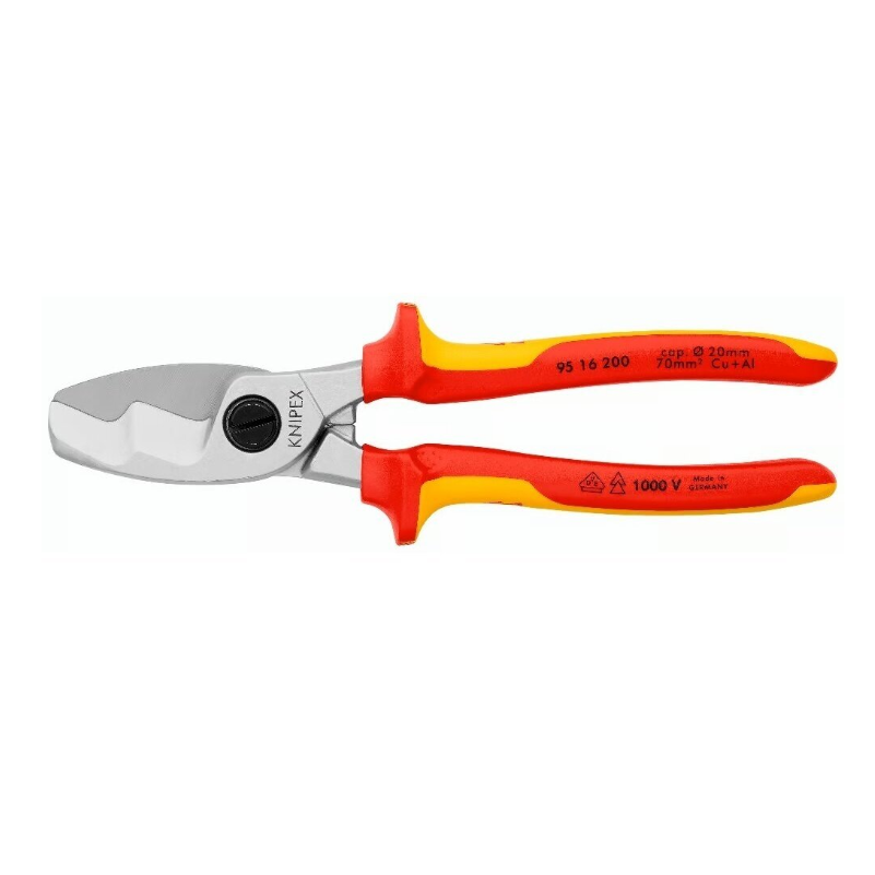 Kabelio kirpimo žirklės elektrikui VDE 200mm KNIPEX
