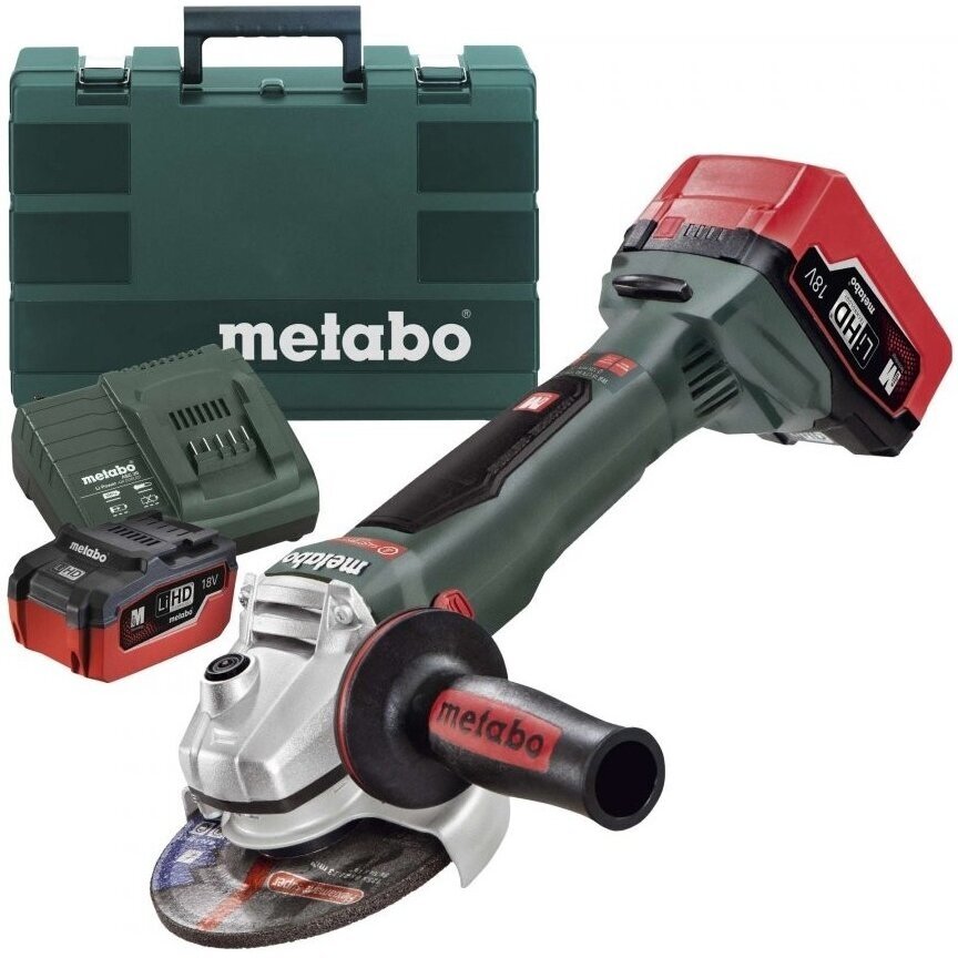 Kampinis šlifuoklis 18V, 2x4,0Ah Metabo W 18 LTX 125 Q 1 Kampinis šlifuoklis 18V, 2x4,0Ah Metabo W 18 LTX 125 Q 1
