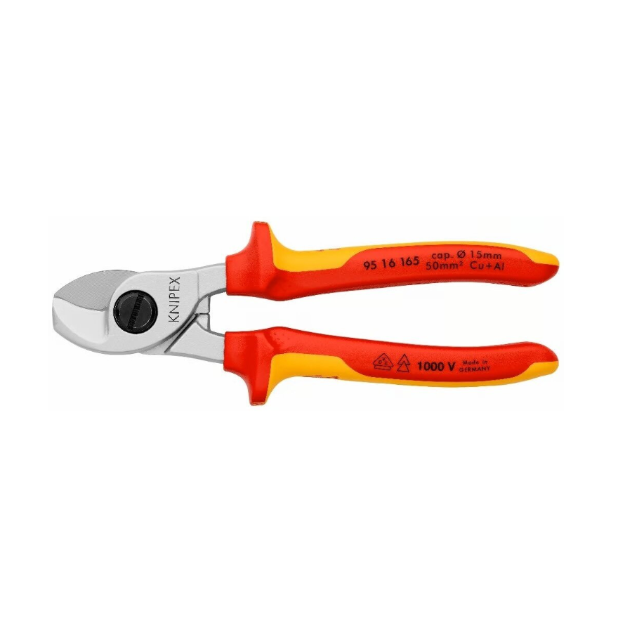 Kabelio kirpimo žirklės elektrikui VDE 165mm KNIPEX 1 Kabelio kirpimo žirklės elektrikui VDE 165mm KNIPEX 1