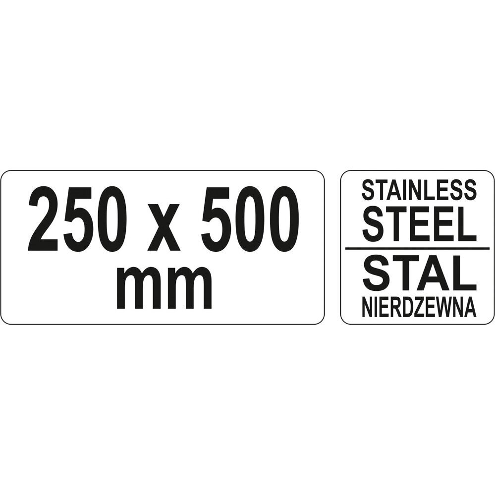 Kampainis 250x500mm, nerūdijantis plienas YATO YT-7084 3 Kampainis 250x500mm, nerūdijantis plienas YATO YT-7084 3
