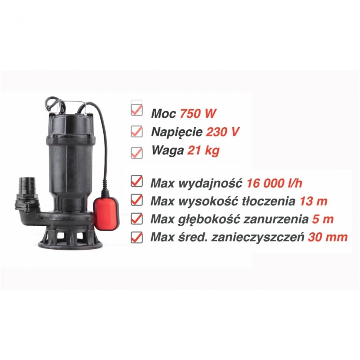 Ketaus siurblys su malūnėliu ir plude 750W (vandens siurblys su malimo sistema) YATO 6